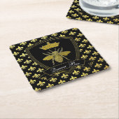 Queen Bee Jouw tekst Kartonnen Onderzetters (Schuin)