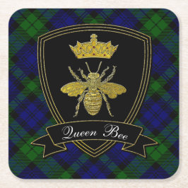 Queen Bee Jouw tekst Kartonnen Onderzetters