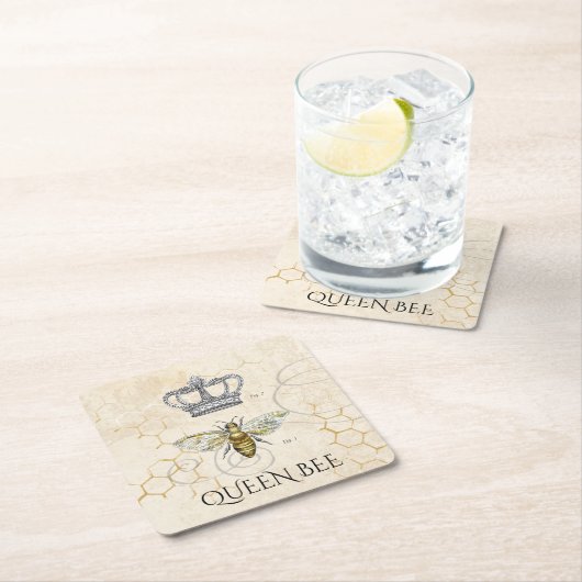 Queen Bee Kartonnen Onderzetters (Insitu)