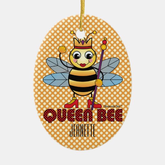 Queen Bee Keramisch Ornament (Voorkant)