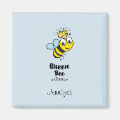 Queen Bee Leuke Bumble Bee met Kroon Gepersonalise Magneet (Voorkant)