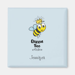 Queen Bee Leuke Bumble Bee met Kroon Gepersonalise Magneet