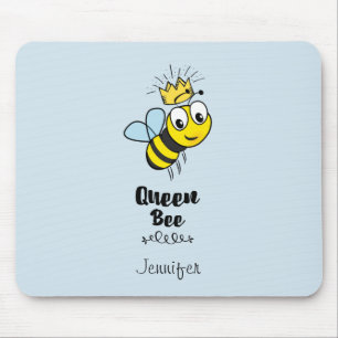 Queen Bee Leuke Bumble Bee met Kroon Gepersonalise Muismat