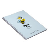 Queen Bee Leuke Bumble Bee met Kroon Gepersonalise Notitieboek (Rechterzijde)