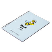 Queen Bee Leuke Bumble Bee met Kroon Gepersonalise Notitieboek (Linkerzijde)