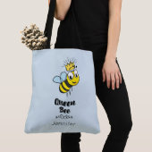 Queen Bee Leuke Bumble Bee met Kroon Gepersonalise Tote Bag (Dichtbij)