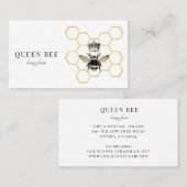 Queen Bee Logo Honingbij Imker Visitekaartje (Voorkant / Achterkant)