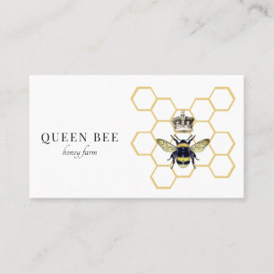 Queen Bee Logo Honingbij Imker Visitekaartje
