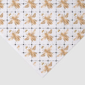 Queen Bee met Crown Silhouet Diamond Patroon Tissuepapier (Detail)