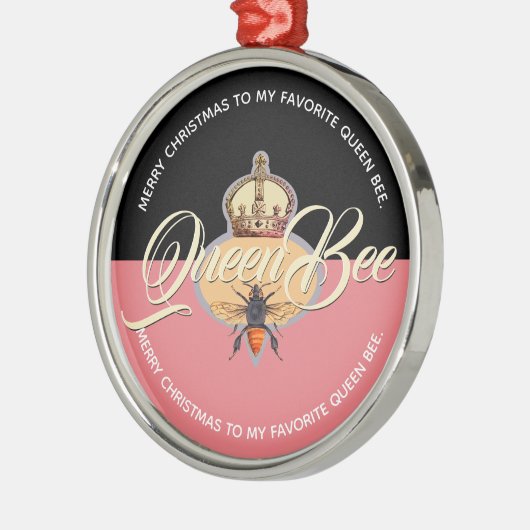 Queen Bee Metalen Ornament (Links)