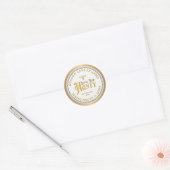 Queen Bee Metallic Gold Border  Honey Label (Envelop)