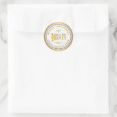 Queen Bee Metallic Gold Border  Honey Label (Tas)