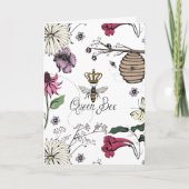  Queen Bee Moederdag Floral Feestdagen Kaart (Voorkant)