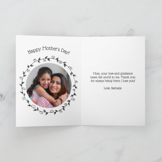  Queen Bee Moederdag Floral Feestdagen Kaart (Binnen)