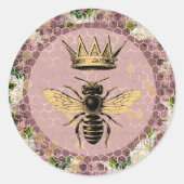 Queen Bee & Mystic Rozen Ronde Sticker (Voorkant)