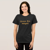 Queen Bee [Name] Zwart en Geel Tri-Blend Shirt (Voorkant volledig)