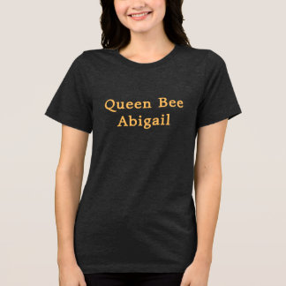 Queen Bee [Name] Zwart en Geel Tri-Blend Shirt