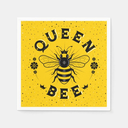 Queen Bee Party Napkins Servet (Voorkant)