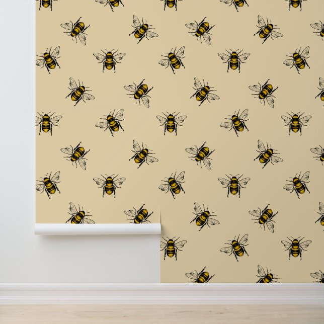 Queen Bee Pattern Behang (Applicatie)