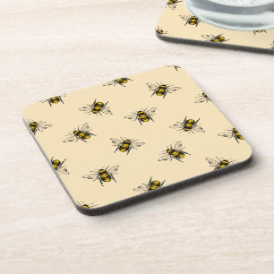 Queen Bee Pattern Bier Onderzetter