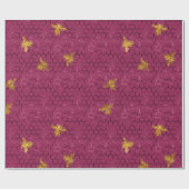 Queen Bee Pattern Cadeaupapier (Vlak)