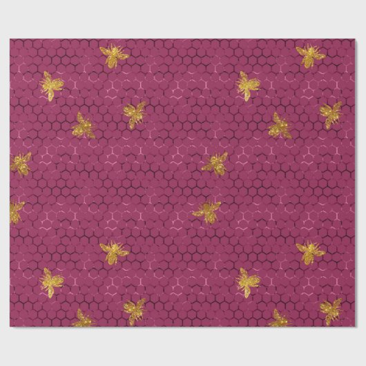 Queen Bee Pattern Cadeaupapier (Vlak)