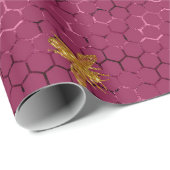 Queen Bee Pattern Cadeaupapier (Rol Hoek)