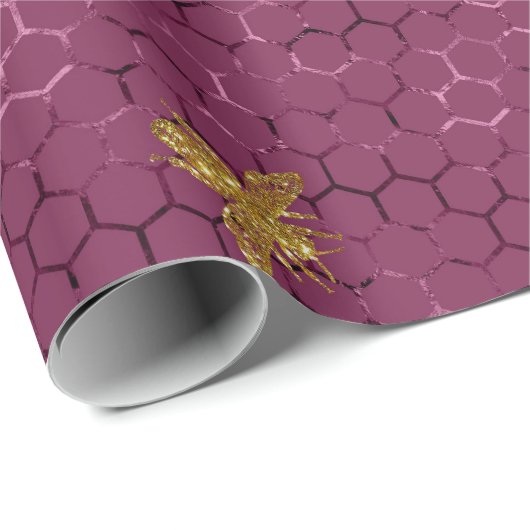 Queen Bee Pattern Cadeaupapier (Rol Hoek)