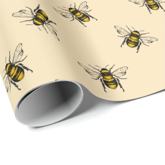 Queen Bee Pattern Cadeaupapier (Rol Hoek)