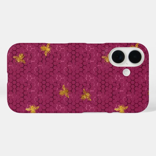 Queen Bee Pattern Case-Mate iPhone Case (Achterkant (horizontaal))
