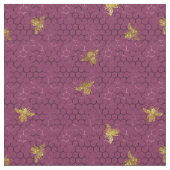 Queen Bee Pattern Fabric Stof (Close Up)