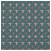 Queen Bee Pattern Fabric Stof (Close Up)