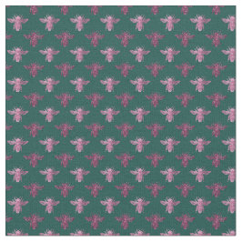 Queen Bee Pattern Fabric Stof