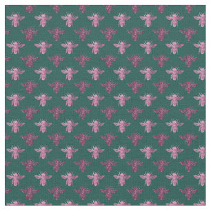 Queen Bee Pattern Fabric Stof