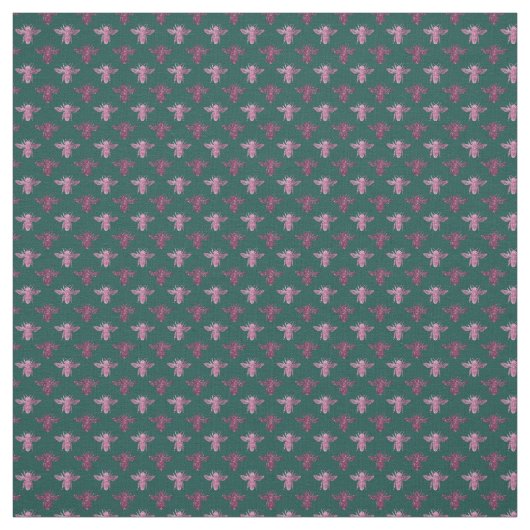 Queen Bee Pattern Fabric Stof (Swatch)