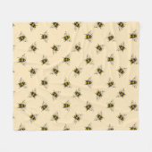 Queen Bee Pattern Fleece Deken (Voorkant (Horizontaal))
