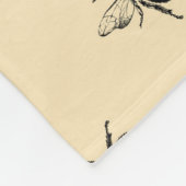 Queen Bee Pattern Fleece Deken (Hoek)