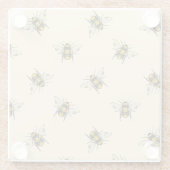 Queen Bee Pattern Glazen Onderzetter (Achterkant)