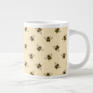 Queen Bee Pattern Grote Koffiekop