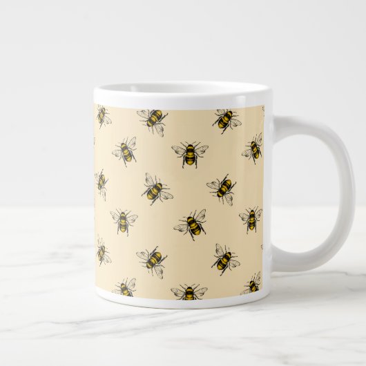 Queen Bee Pattern Grote Koffiekop (Rechts)