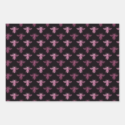 Queen Bee Pattern Inpakpapier Vel (Voorkant)