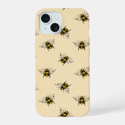Queen Bee Pattern iPhone 15 Case (Achterkant)