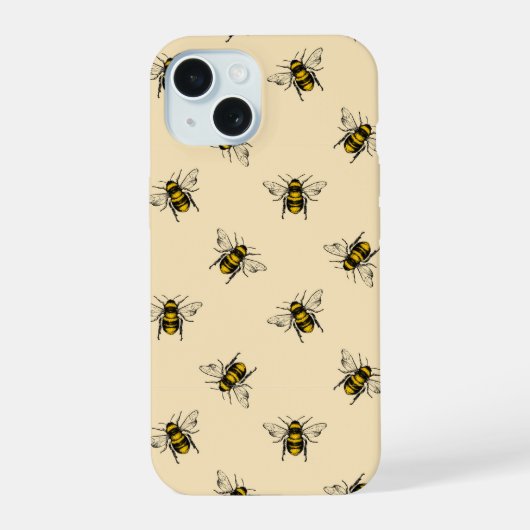 Queen Bee Pattern iPhone 15 Case (Achterkant)
