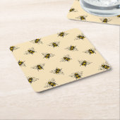 Queen Bee Pattern Kartonnen Onderzetters (Schuin)