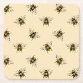 Queen Bee Pattern Kartonnen Onderzetters (Voorkant)