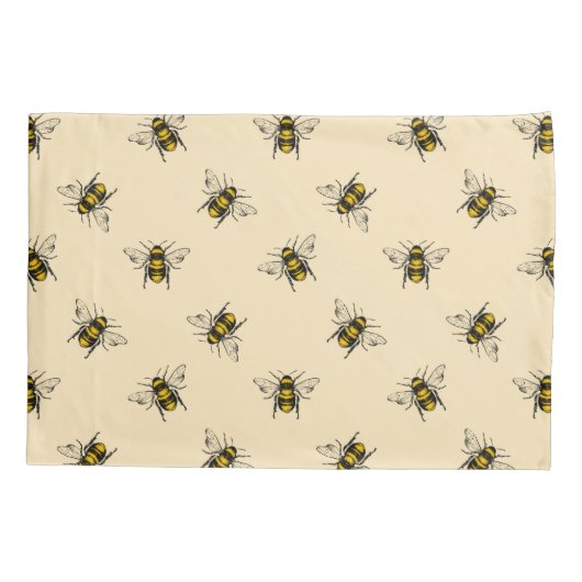Queen Bee Pattern Kussensloop (Achterkant-Links)