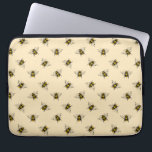 Queen Bee Pattern Laptop Sleeve<br><div class="desc">honingbijenpatronen zijn een leuke en stijlvolle manier om een vleugje retro charme toe te voegen aan uw interieur. Bekijk dit vintage stijlontwerp met een groep bijen.</div>
