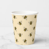 Queen Bee Pattern Papieren Bekers (Achterkant)