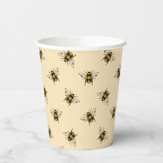 Queen Bee Pattern Papieren Bekers (Links)