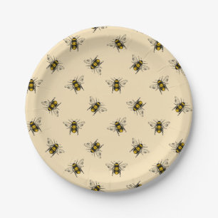 Queen Bee Pattern Papieren Bordje